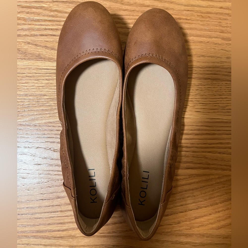 Never Worn Kolili Ballerina Flats.. 8 Brown
